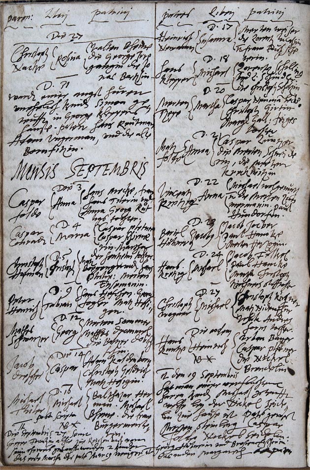 Kirchenbuch 1578 Seite 10