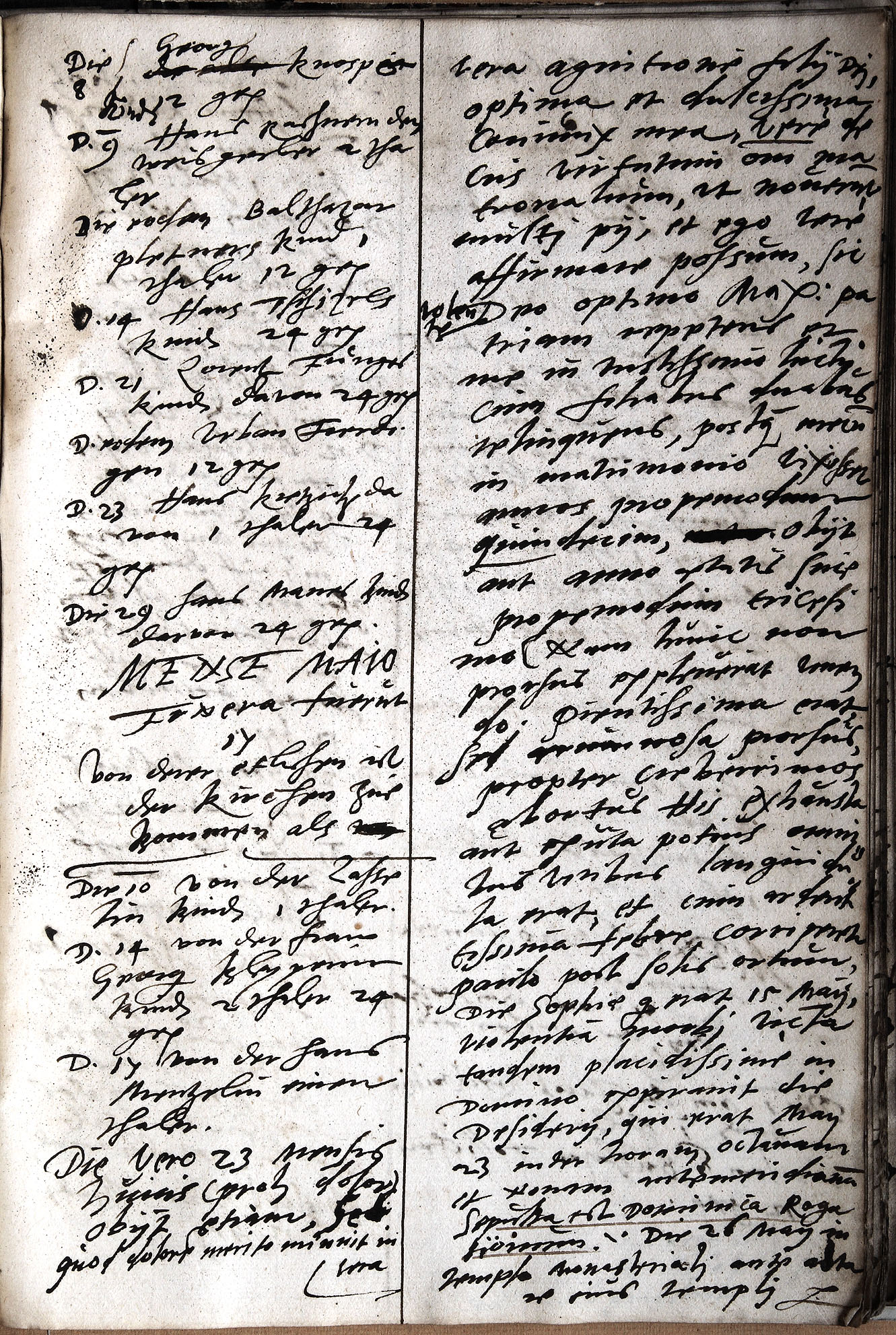 Kirchenbuch 1578 Seite 21