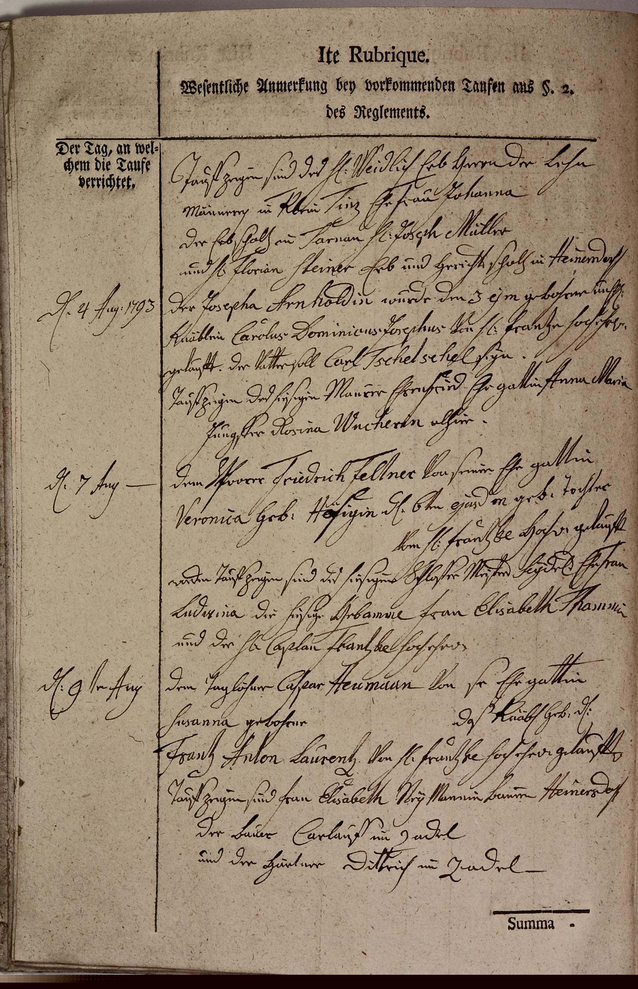 Kirchenbuch 1793 Seite 4