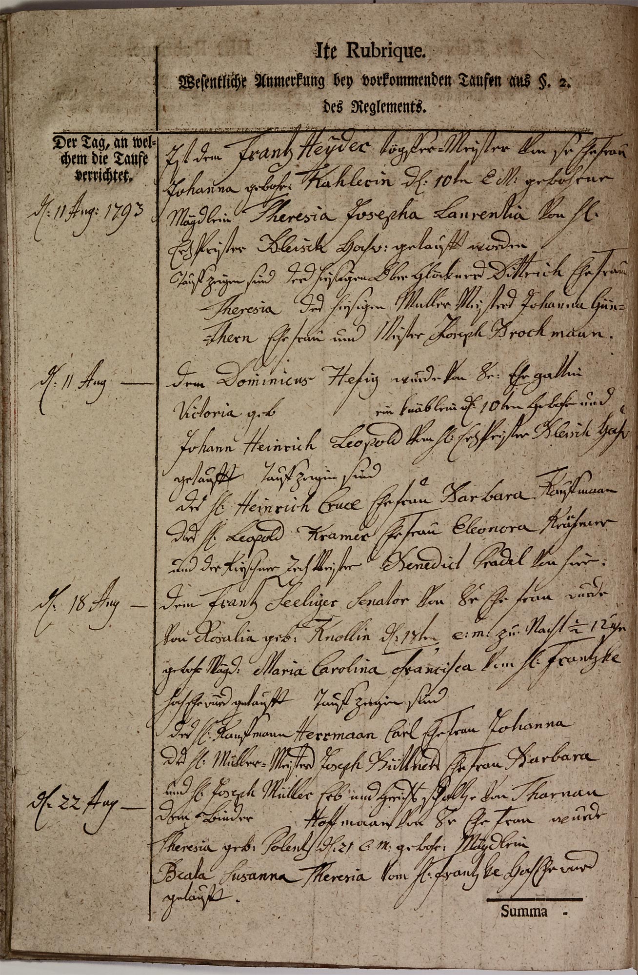 Kirchenbuch 1793 Seite 5