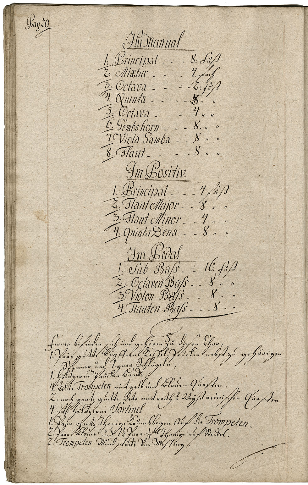 Zadel-Inventarium 1764 Seite 20